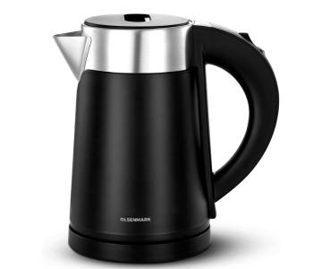 Olsenmark OMK7028 1L Double Layer Electric Kettle 800W With 360-Degree Rotation Base And Auto Safety Off Overheat Protection - Black in KSA