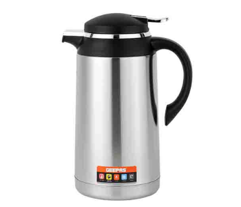 Geepas GVF27024 Stainless Steel Vacuum Flask 1.6 Hot And Cold Beverages - Black And Silver in KSA