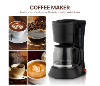 Electric Coffee Maker Drip Automatic All-In-One Small Coffee Machine With Automatic All-In-One Small Coffee Machine 600ml Coffee Pot Espresso Maker 600W Heating in KSA