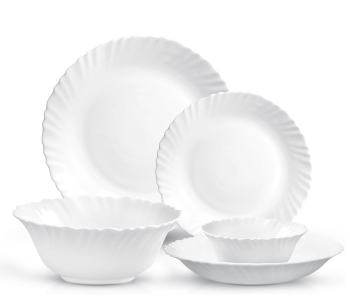 Royalford RF12398 18pcs Opalware Dinner Sets - White in KSA
