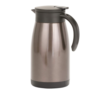 Royalford RF9700 1.2 Liter Stainless Steel Vacuum Insulated Coffee Pot With Press Button - Brown in UAE