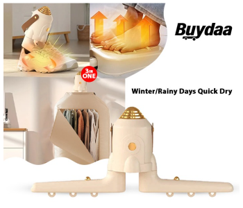 3-in-1 Winter/Rainy Days Quick Dry Clothes & Smart Foot Warmer & Shoe Dryer With - Detachable, Timer Setting, Hanging Design in KSA