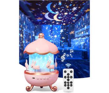 Kids Night Projector Lamp With Music Starry Sky Projection Small Night Light With Bluetooth Audio in UAE