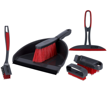 Delcasa DC1617 6Pcs Floor Cleaning Set With Dust Pan - Multicolor in UAE