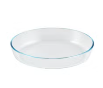 Delcasa DC2277 Oval Baking Dish Borosilicate Glass Pan 3000ml - Clear in UAE