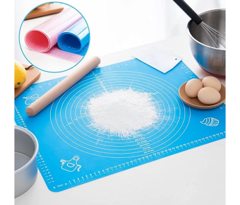 Bundle 2 PCs Set ECVV Silicone Baking Mat For Pastry Rolling With Measurements, Liner Heat Resistance Table Placemat Pad Pastry Board, REUsable Non-Stick Silicone Baking Mat For Housewife, in KSA