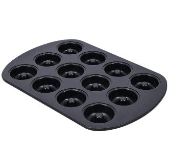 Delcasa DC2086 Mini Donut Pan 12 Cavity NonStick Donut Pan Oven Safe - Black in UAE