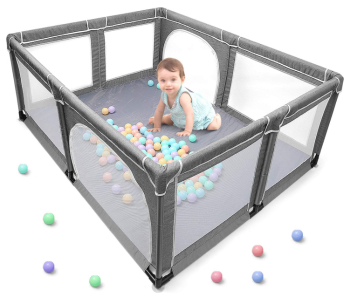 Baby Playpen, Infant Playard With Gates, Sturdy Safety Playpen With Soft Breathable Mesh, Indoor & Outdoor Toddler Play Pen Activity Center 150*180 CM in UAE