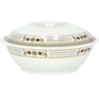 Delcasa Dc1791 9 Inch Melamine Ware Bowl With Lid - White in UAE