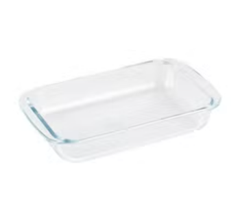 Delcasa DC2275 2200ml Rectangular Baking Dish Borosilicate Glass Pan - Clear in UAE