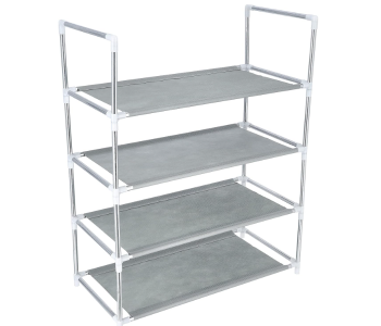 Delcasa DC2003 4 Tier Shoe Rack Easy To Move And Space Saving - Grey in UAE