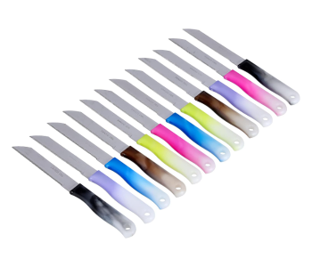 Delcasa DC1838 12Pcs Steak Knife Set Stainless Steel - Multicolor in UAE