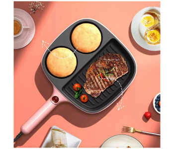 Multifunctional Mini Breakfast / Dinner Machine | Electric Cooker Multifunction Non-stick Hotpot Smokeless Noodles Cooking Pot Food Steamer Steak Frying Pan Heating Wok in UAE