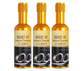 Bundle 3 PCs Set Boost Up Catalytic Converter Cleaner, Multipurpose Engine, Fuel And Exhaust System Deep Cleaner, Removal Booster For Petrol, Diesel, Hybrid Catalytic Converter Carbon Deposit 120ml in KSA