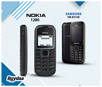 Bundle 1 PCs Set Samsung SM-B310E Mobile Phone, Dual SIM, Black + 1 PCs Set Nokia 1280 Mobile Phone - Black in KSA