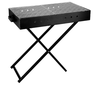 Royalford RF10367 Barbecue Stand With Grill Durable Stainless Construction Foldable And Portable - Black in UAE