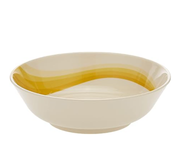 Royalford RF8045 8.5-Inch Melamine Ware Super Rays Serving Bowl - White And Yellow in UAE