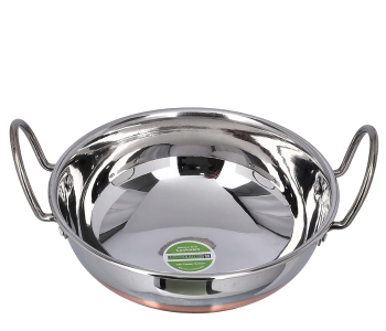 Royalford RF9973 Kadai Copperbottom With Stainless Steel Handle 21Cm - Silver in UAE