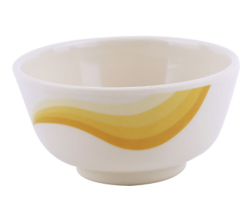 Royalford RF8704 3.5Inch Melamine Ware Super Rays Round Bowl - Beige And Yellow in UAE
