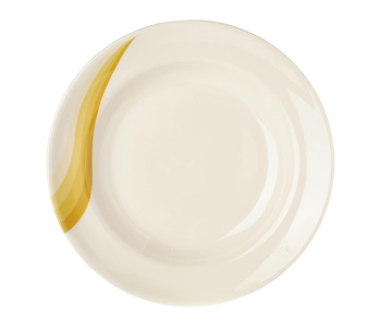Royalford RF8043 9inch Melamine Ware Super Rays Deep Plate - White And Yellow in UAE