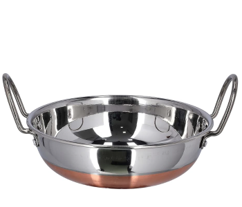 Royalford RF9974 Kadai Copperbottom With Stainless Steel Handle 23.5Cm - Silver in UAE