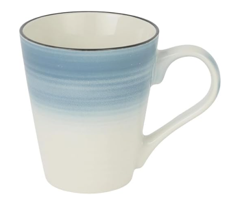 Royalford RF9235 Reusable Stoneware Coffee Mug 350 ML - White And Blue in UAE