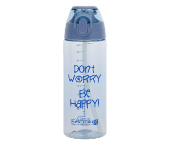 Royalford RF11107 600ml Water Bottle BPA Free Plastic Bottle With One Press Open Lid - Blue in UAE