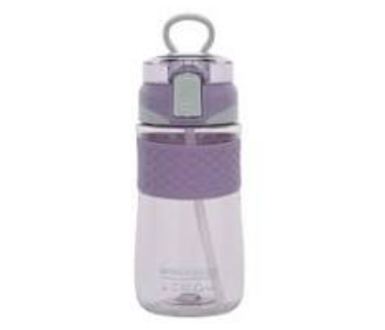 Royalford RF11106 550ml Water Bottle BPA Free Plastic Bottle With One Press Open Lid - Purple in UAE