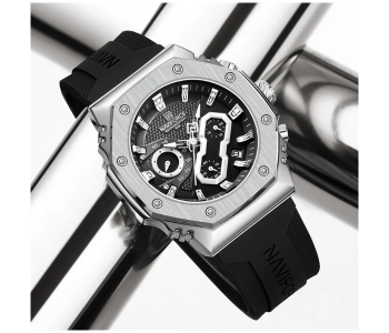 Navi Force 8035G Men's Chronograph Sports Watch – Waterproof, Luminous, Silicone Strap JPNNF8035G in UAE
