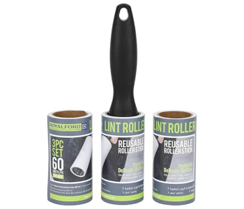 Royalford RF12713 Lint Roller 3 Rollers 1 Holder in UAE