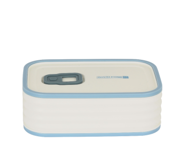 Royalford RF12624 580 Ml Plastic Lunch Box With Lid And Steam Vent - Blue in UAE