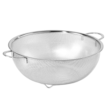 Royalford RF12684 28.5cm Large Strainer Vegetable Sifter Rice Colander - Silver in UAE