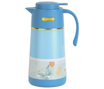 Royalford RF12585 1600ml Eden Vacuum Flask With Pink Glass Inner And PP Outer Body - Blue in UAE