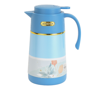 Royalford RF12583 1000ml Eden Vacuum Flask With Pink Glass Inner And PP Outer Body - Blue in UAE