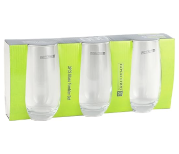 Royalford RF12589 500ML Crystal Clear Glass Tumbler Set in UAE
