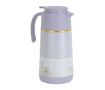 Royalford RF12584 1300ml Eden Vacuum Flask With Pink Glass Inner And PP Outer Body - Lavender in UAE