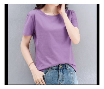 Bundle 7 PCs Set Single Piece Womens Casual Top Round Neck T-Shirt in KSA