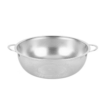 Royalford RF12682 22.5cm Large Strainer Vegetable Sifter Rice Colander - Silver in UAE