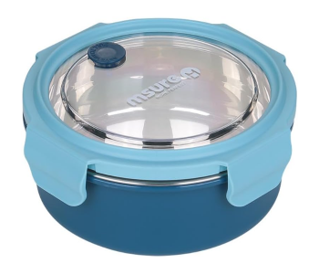 Royalford RF12593 1000ml Round Lunch Box With Stainless Steel Inner - Blue in UAE
