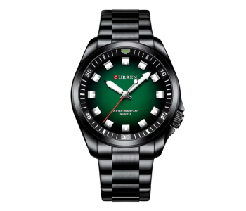 Curren JPN8451BRE New Model Men's Analog Quartz Wristwatch, Stainless Steel Bracelet - Green in UAE