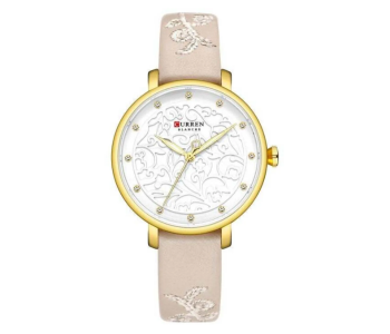 Curren JPN9046PW Women's Water Resistant Analog Watch 9046 - 34 Mm - Beige in UAE