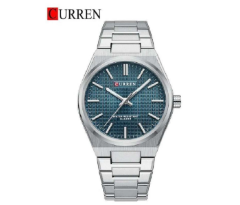 Curren JPN8439SB 8439 Original Brand Stainless Steel Band Quartz Wrist Watch For Men - Blue in UAE