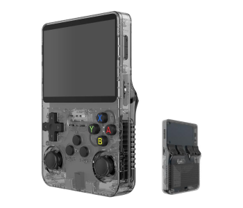 R36S Retro Handheld Game Console 3.5 Inch Screen 64GB Card 10000 Games Portable Linux Gaming Console Black in UAE