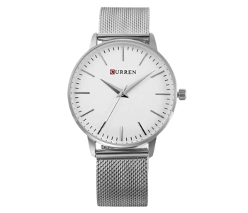 Curren WT-CU-9021 Women Water Resistant Stainless Steel Analog Watch - Silver in UAE