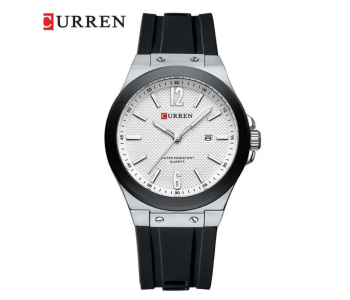 Curren JPNCRBW Curren/Karen 8467 Men's Watch Calendar - Black With White Dial in UAE