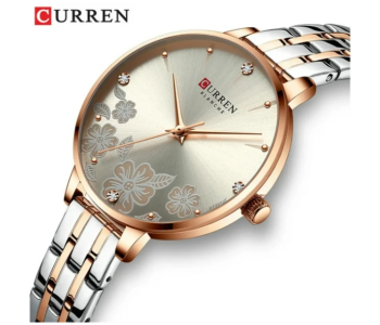Curren 9068 Flower Women's Quartz Watch Waterproof Stainless Steel 30M - Silver in UAE