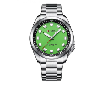 Curren JPN8451SGR New Model Men's Analog Quartz Wristwatches Stainless Steel Bracelet - Green in UAE