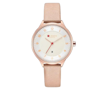 Curren Blanche Women's Rose Gold Watch With Leather Strap And Date Display - Pink in UAE