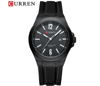 Curren JPNCRBL9 8467 Men's Watch Calendar Men's Tape Table Casual Men's Watch -Black in UAE