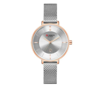 Curren 9037 Steel Analog Quartz Watch For Women - Silver And Rose Gold in UAE